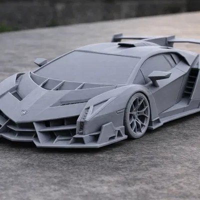 Mô hình in 3D Lamborghini Veneno (1 màu, kiểu FDM chân thực)