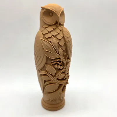 Tượng Cú Mèo Chạm Khắc Trên Cành Ô Liu