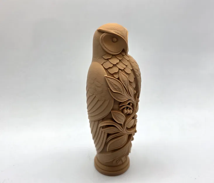 Tượng Cú Mèo Chạm Khắc Trên Cành Ô Liu - Image 4