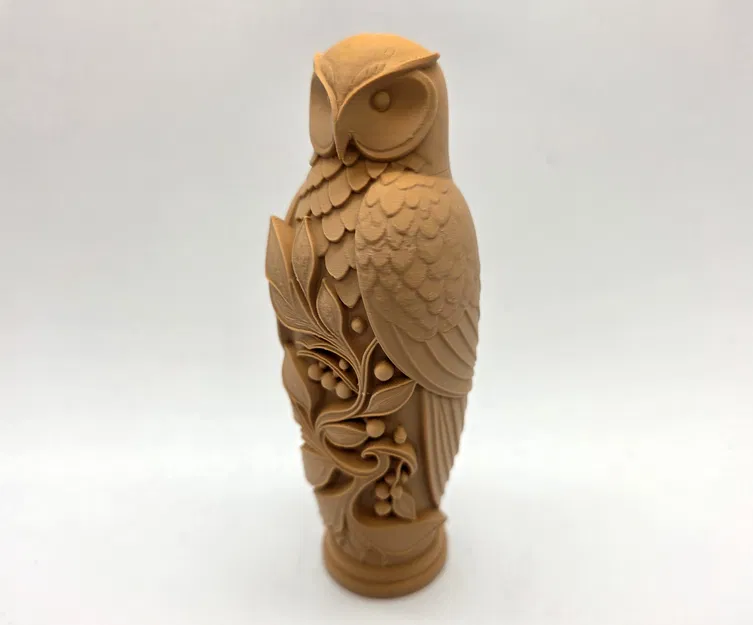 Tượng Cú Mèo Chạm Khắc Trên Cành Ô Liu - Image 5