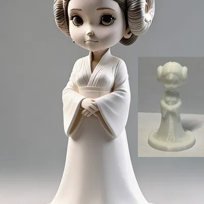 Chibi Princess Leia Organa (mô hình 3D)