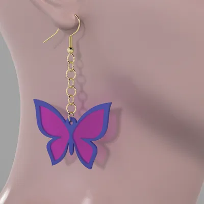 Bông tai bươm bướm, mặt dây chuyền & móc khóa