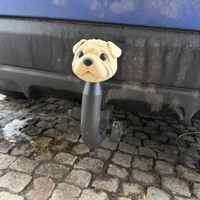 Nắp chụp tow-ball hình đầu chó Shar Pei