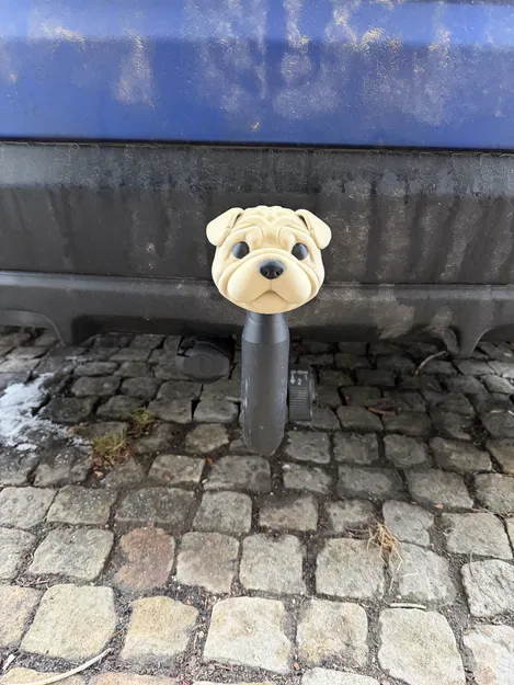 Nắp chụp tow-ball hình đầu chó Shar Pei - Image 4