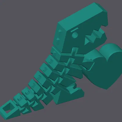 Mô Hình Khủng Long Bạo Chúa Valentine Ôm Tim 3D - Dễ In