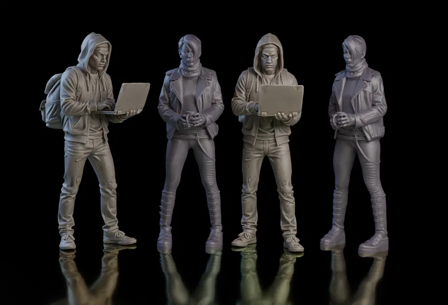 Mô Hình 4 Hacker Lisbeth Salander & Elliot Alderson Phiên Bản "Chất Như Nước Cất" - Image 1