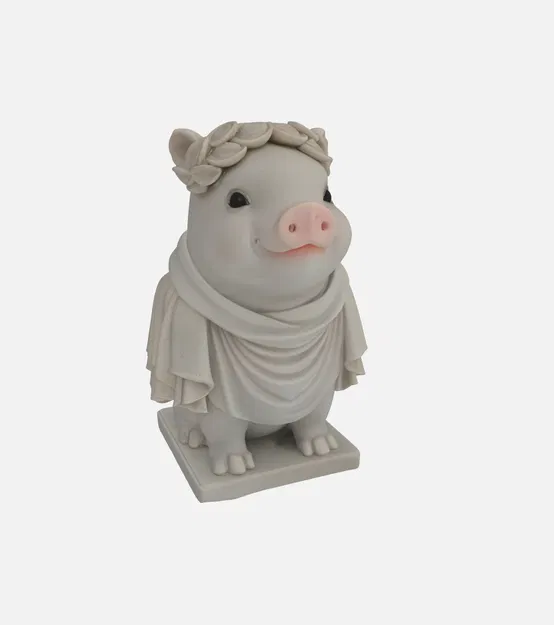 Tượng Heo La Mã Pig Maximus Ngộ Nghĩnh - Dễ In 3D - Image 2