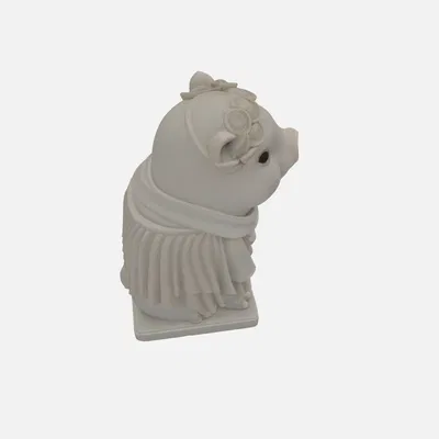Tượng Heo La Mã Pig Maximus Ngộ Nghĩnh - Dễ In 3D