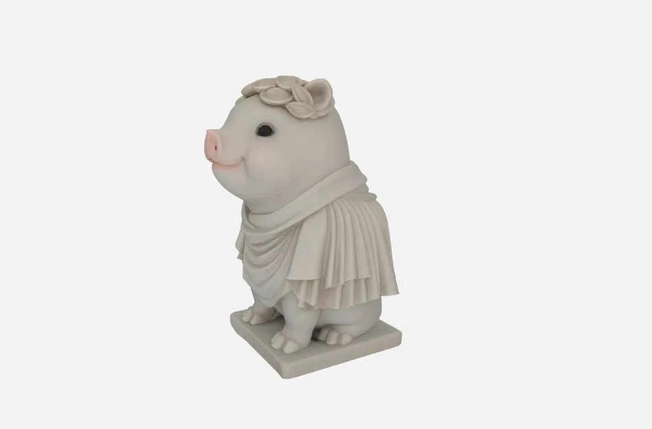 Tượng Heo La Mã Pig Maximus Ngộ Nghĩnh - Dễ In 3D - Image 4