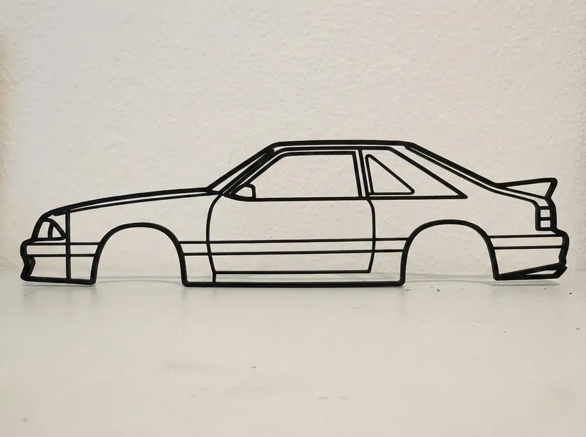 Trang trí tường Ford Mustang Foxbody - Art xe hơi độc đáo - Image 1
