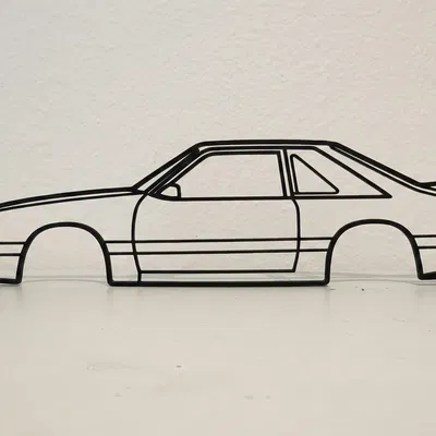 Trang trí tường Ford Mustang Foxbody - Art xe hơi độc đáo