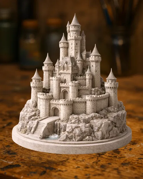 Mô Hình Lâu Đài Đá Trung Cổ Đẹp Mắt - Trang Trí & Quà Tặng - Image 1