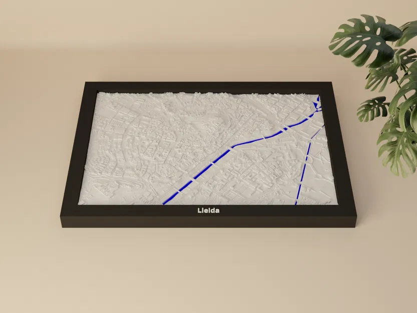 Lleida, Spain - Bản thu nhỏ 3D địa hình - Image 2