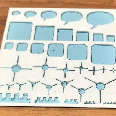 Mini Stencil - Shape Mix #1 - Cỡ Sticky Note