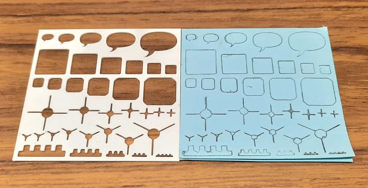 Mini Stencil - Shape Mix #1 - Cỡ Sticky Note - Image 2