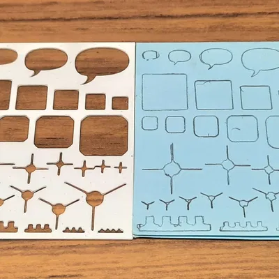 Mini Stencil - Shape Mix #1 - Cỡ Sticky Note