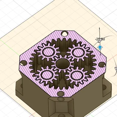 Hộp giảm tốc xếp chồng NEMA 17, tỉ lệ 1:4 mỗi tầng