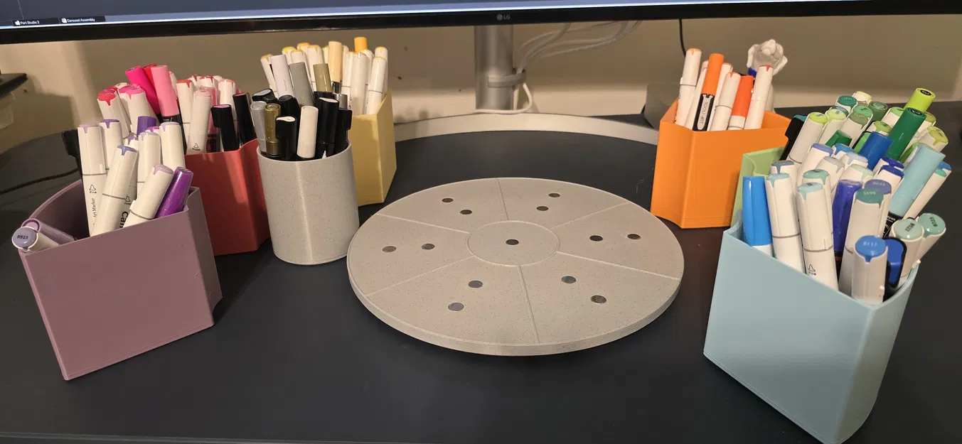 Art Supplies Carousel – Khay xoay sắp xếp dụng cụ vẽ & đồ thủ công - Image 7