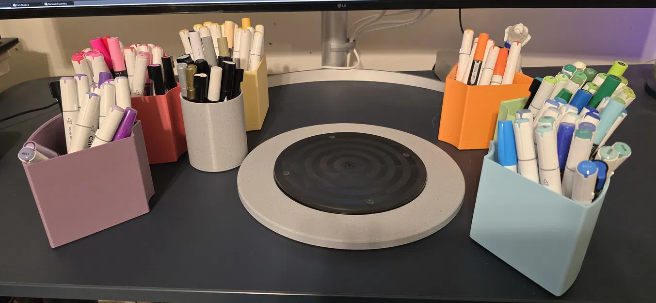 Art Supplies Carousel – Khay xoay sắp xếp dụng cụ vẽ & đồ thủ công - Image 8