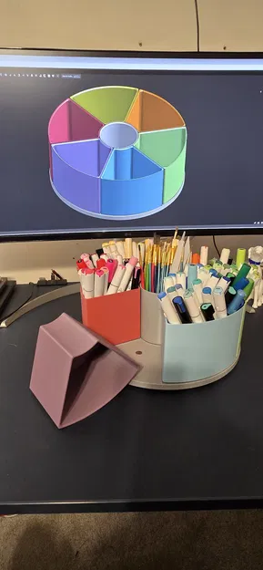 Art Supplies Carousel – Khay xoay sắp xếp dụng cụ vẽ & đồ thủ công - Image 10