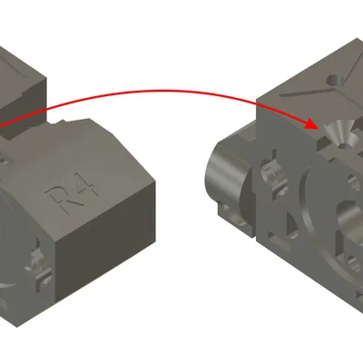 MMU3 Selector R4 với vát mép lớn (big chamfer)