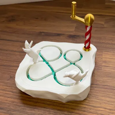 Gấu Bắc Cực Trượt Băng Đồ Chơi 3D Vui Nhộn