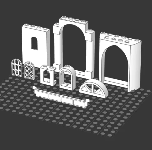 Bộ Mô Hình Cửa Sổ Và Cổng Vòm Lego Độc Đáo - Image 1