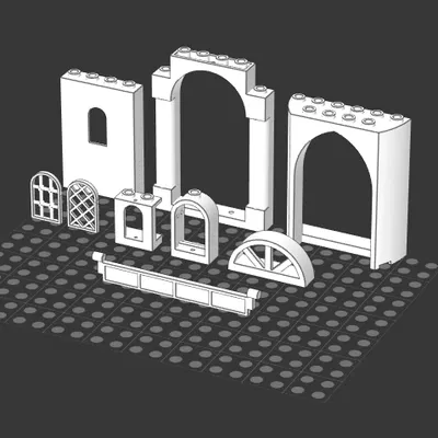 Bộ Mô Hình Cửa Sổ Và Cổng Vòm Lego Độc Đáo