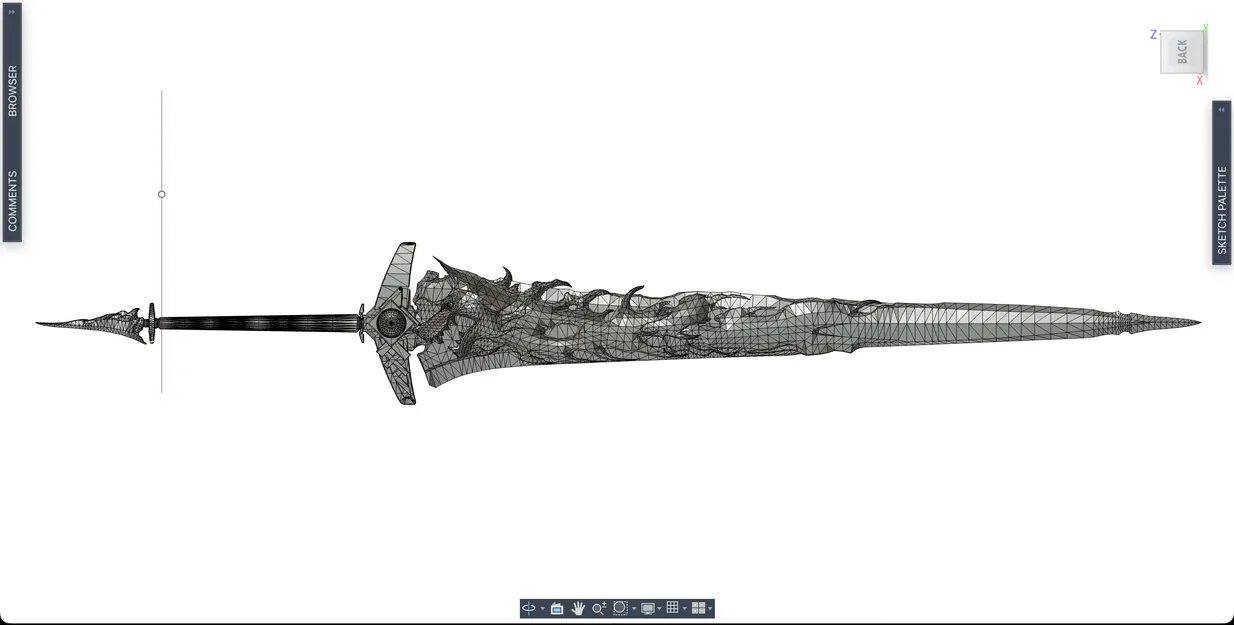 Mô Hình 3D Kiếm Wildfire Mark Cosplay Wuthering Waves - Vũ Khí Lupa - Image 1