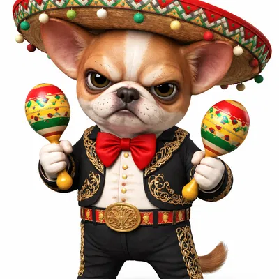 Mô Hình Chó Chihuahua "Mariachi" Độc Đáo