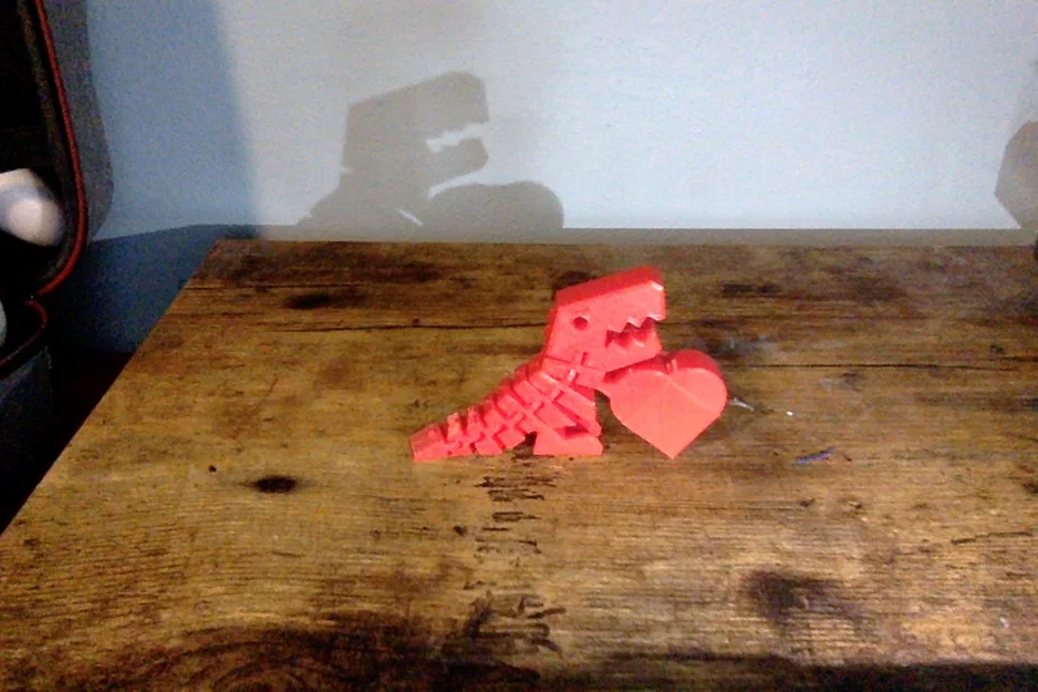 Khủng Long T-Rex Thân Tim In 3D - Quà Tặng Valentine Độc Đáo - Image 1