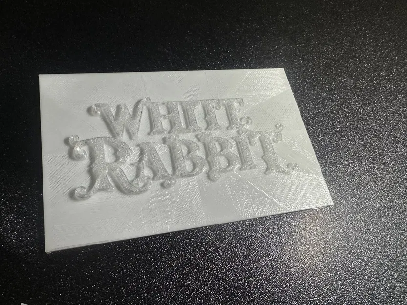 Biển "White Rabbit" In 3D Trang Trí Độc Đáo - Image 1