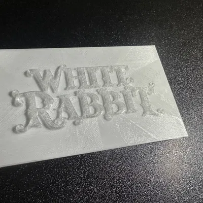 Biển "White Rabbit" In 3D Trang Trí Độc Đáo