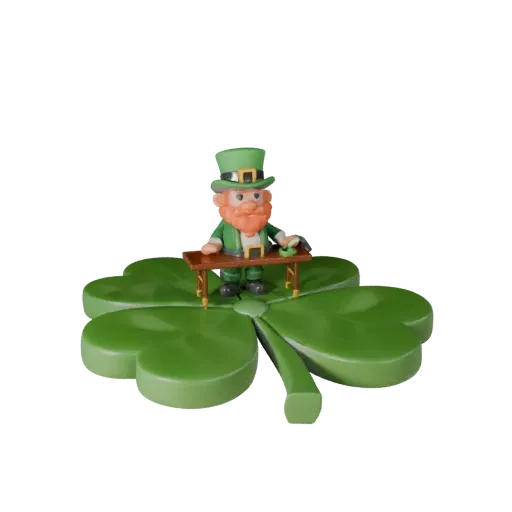 Mô Hình Chú Lùn Leprechaun Ngày St. Patrick May Mắn - Image 1