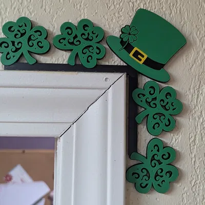 Trang Trí Góc Cửa Lễ Thánh Patrick - Cỏ Ba Lá May Mắn