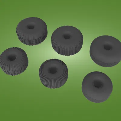 Bộ Lốp TPU Puffy Có Rãnh Cho Xe Đồ Chơi (Puffy Treaded Toy Vehicle TPU Tires Set)