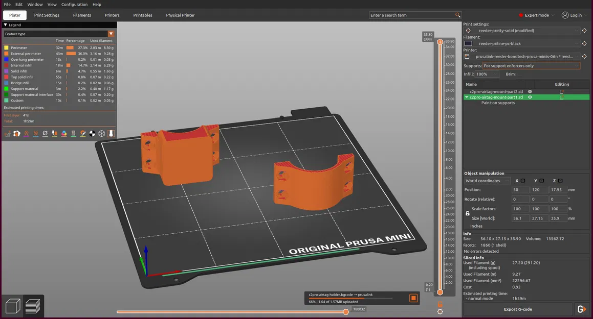 Giá đỡ AirTag gia cường cho Ninebot C2 Pro / E2 Plus - Image 6