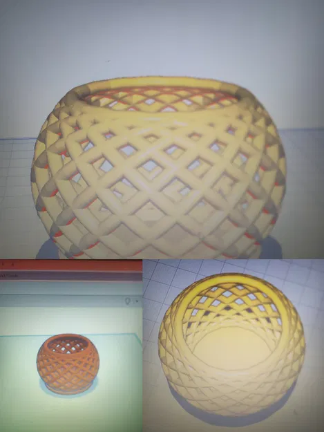 Bình Hoa 3D Họa Tiết Lưới Đan - Trang Trí Độc Đáo Cho Ngôi Nhà - Image 1