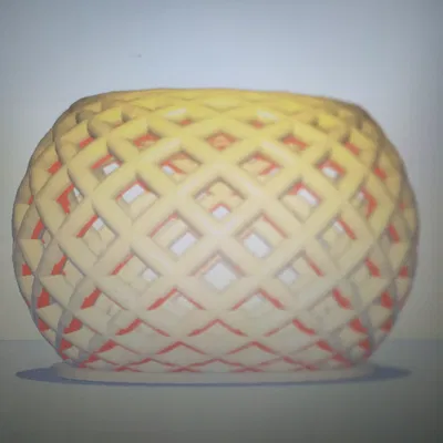 Bình Hoa 3D Họa Tiết Lưới Đan - Trang Trí Độc Đáo Cho Ngôi Nhà