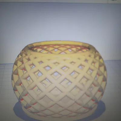 Bình Hoa 3D Họa Tiết Lưới Đan - Trang Trí Độc Đáo Cho Ngôi Nhà