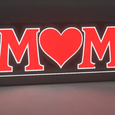 Đèn Led "MOM" - Quà Tặng 3D Ý Nghĩa Cho Mẹ