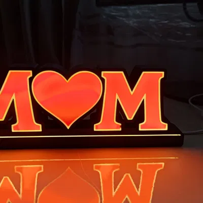 Đèn Led "MOM" - Quà Tặng 3D Ý Nghĩa Cho Mẹ