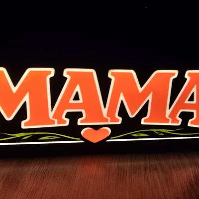 Đèn LED Chữ "MAMA" - Quà Tặng Độc Đáo Cho Mẹ