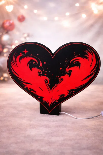 Đèn Wings Heart (Lightbox) – Mặt sau đen - Image 2
