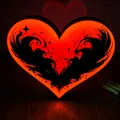 Đèn Wings Heart Lamp Red Back (Lightbox) - Thumbnail 1