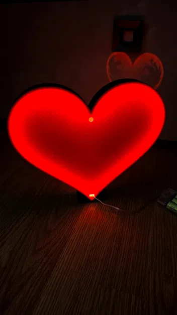 Đèn Wings Heart Lamp Red Back (Lightbox) - Image 4