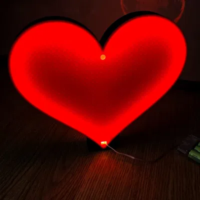 Đèn Wings Heart Lamp Red Back (Lightbox)
