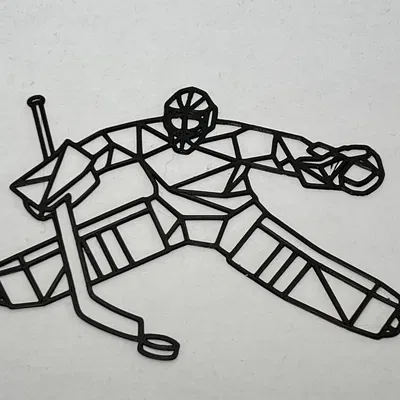 Tranh Treo Tường 3D Thủ Môn Hockey Hiện Đại