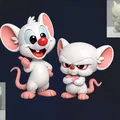 Chibi Pinky & The Brain (Minus & Cortex) – Tượng 3D Chibi - Thumbnail 1