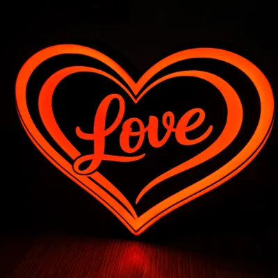 Đèn/Lamp Love Heart (Lightbox) – Trái tim tình yêu